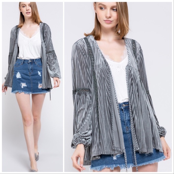 POL The At Home Lux Striped Cardigan - Picture 9 of 13
